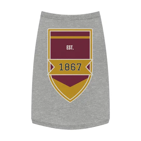 Morehouse 1867 Maroon & Gold Classic Pet Tank Top — front view