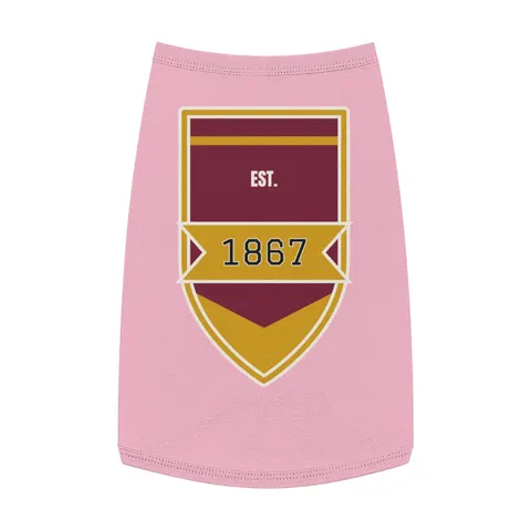 Morehouse 1867 Maroon & Gold Classic Pet Tank Top — front view