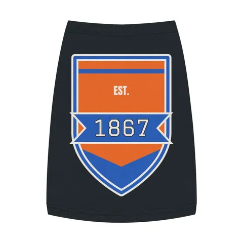 Morgan State 1867 Orange & Royal Pet Tank Top — front view