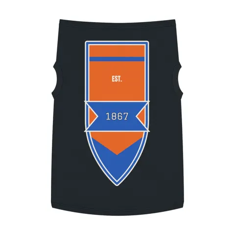Morgan State 1867 Orange & Royal Pet Tank Top — front view