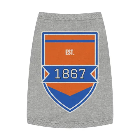 Morgan State 1867 Orange & Royal Pet Tank Top — front view