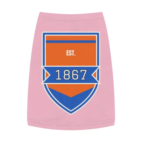 Morgan State 1867 Orange & Royal Pet Tank Top — front view