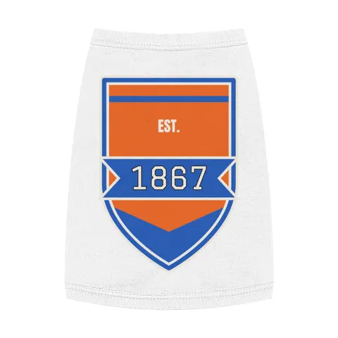 Morgan State 1867 Orange & Royal Pet Tank Top — front view