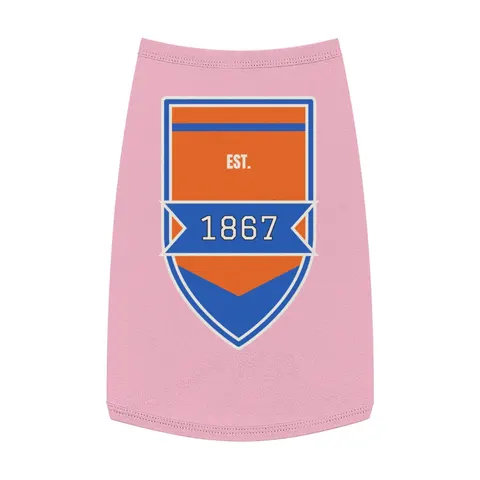 Morgan State 1867 Orange & Royal Pet Tank Top — front view
