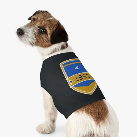 NC A&T 1891 Blue & Gold Tech Pattern Pet Tank Top — other view