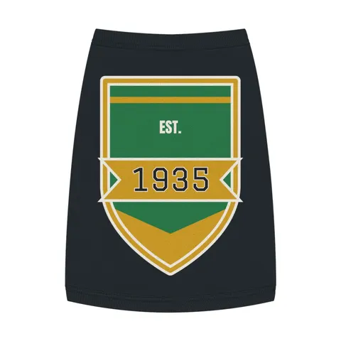 Norfolk State 1935 Green & Gold Pet Tank Top — front view