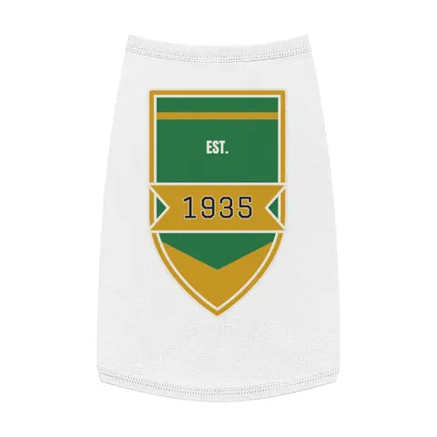 Norfolk State 1935 Green & Gold Pet Tank Top — front view