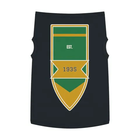 Norfolk State 1935 Green & Gold Pet Tank Top — front view