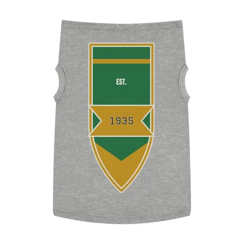 Norfolk State 1935 Green & Gold Pet Tank Top — front view