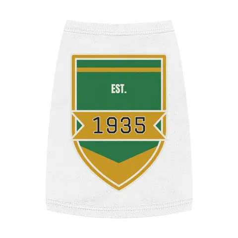 Norfolk State 1935 Green & Gold Pet Tank Top — front view
