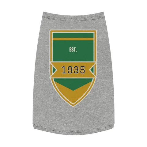 Norfolk State 1935 Green & Gold Pet Tank Top — front view
