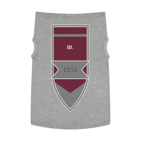 NC Central 1910 Maroon & Grey Pet Tank Top — front view