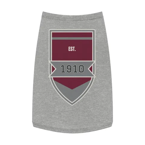 NC Central 1910 Maroon & Grey Pet Tank Top — front view