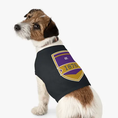 Prairie View 1876 Purple & Gold Pet Tank Top — other view