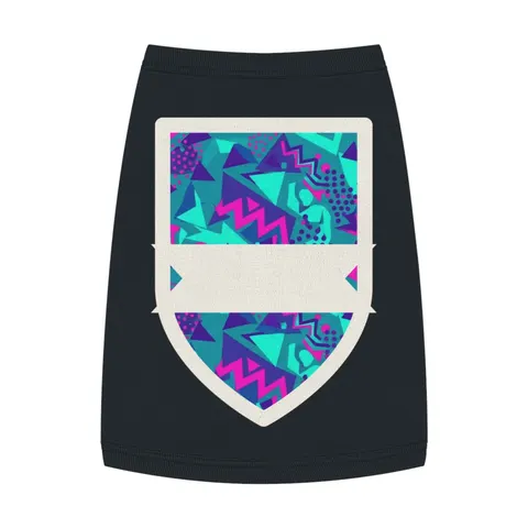 90s Memphis Pattern Pet Tank Top — front view