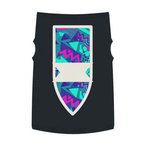 90s Memphis Pattern Pet Tank Top — front view