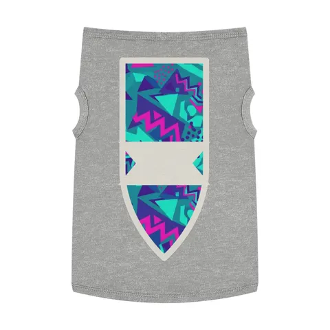 90s Memphis Pattern Pet Tank Top — front view