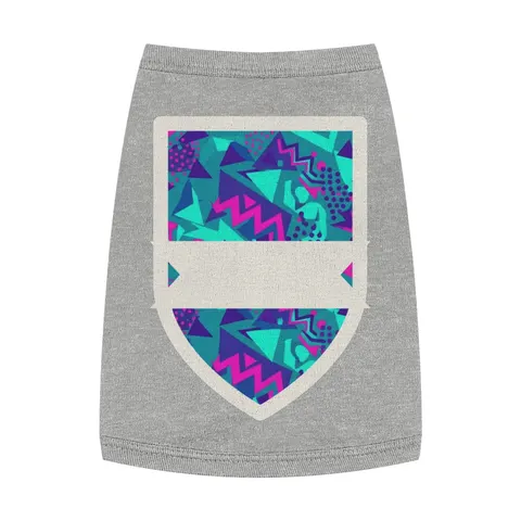 90s Memphis Pattern Pet Tank Top — front view