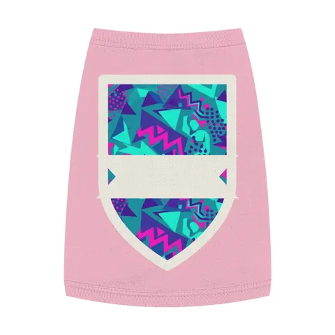 90s Memphis Pattern Pet Tank Top — front view