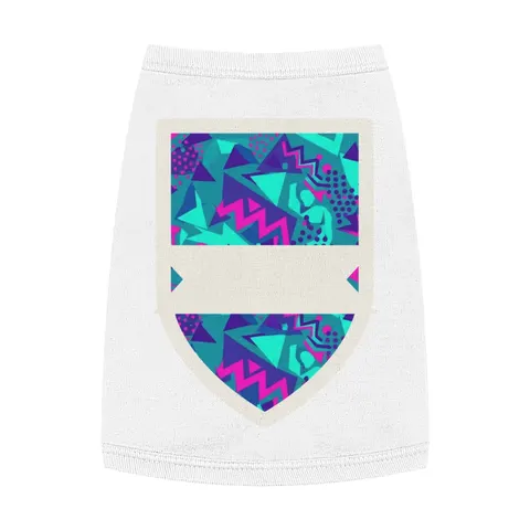 90s Memphis Pattern Pet Tank Top — front view