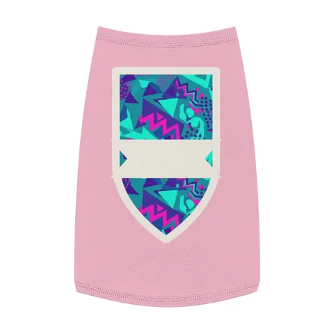 90s Memphis Pattern Pet Tank Top — front view
