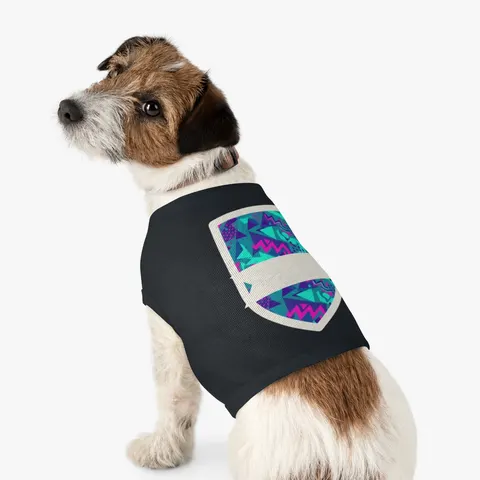 90s Memphis Pattern Pet Tank Top — other view