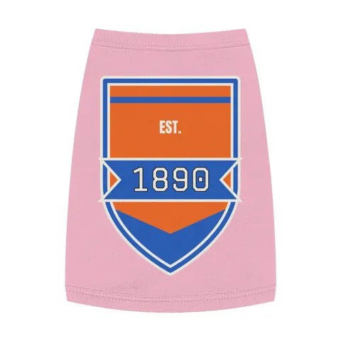 Savannah State 1890 Orange & Blue Pet Tank Top — front view