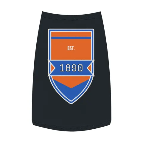 Savannah State 1890 Orange & Blue Pet Tank Top — front view