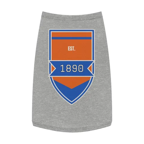 Savannah State 1890 Orange & Blue Pet Tank Top — front view