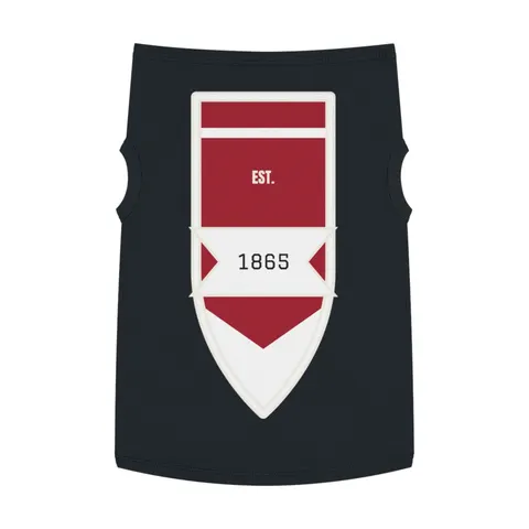 Shaw 1865 Crimson & White Pet Tank Top — front view