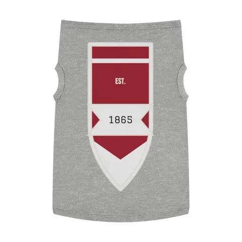 Shaw 1865 Crimson & White Pet Tank Top — front view
