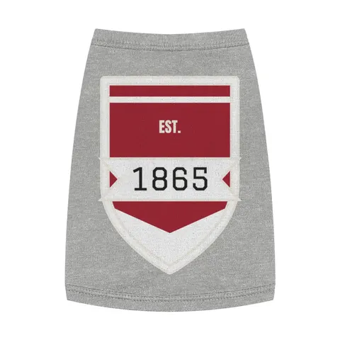 Shaw 1865 Crimson & White Pet Tank Top — front view