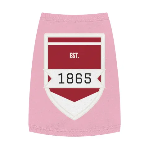 Shaw 1865 Crimson & White Pet Tank Top — front view