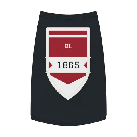 Shaw 1865 Crimson & White Pet Tank Top — front view