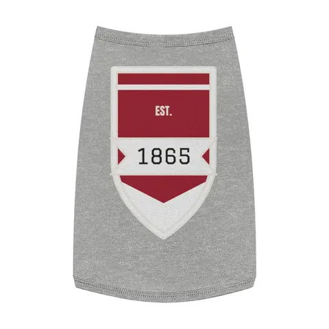 Shaw 1865 Crimson & White Pet Tank Top — front view