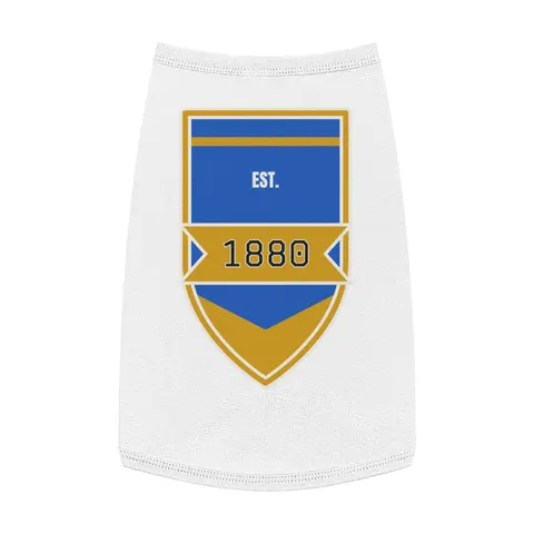 Southern 1880 Blue & Gold Block Pet Tank Top — front view