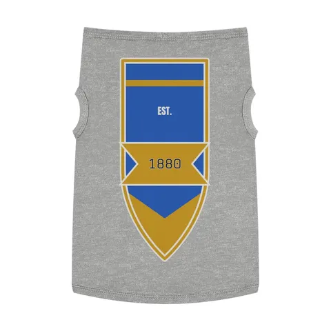 Southern 1880 Blue & Gold Block Pet Tank Top — front view