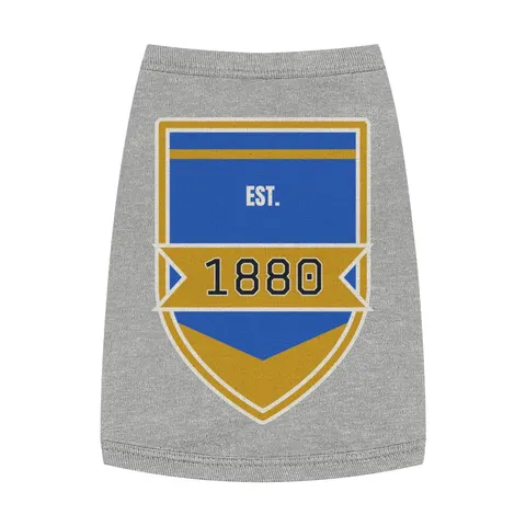 Southern 1880 Blue & Gold Block Pet Tank Top — front view