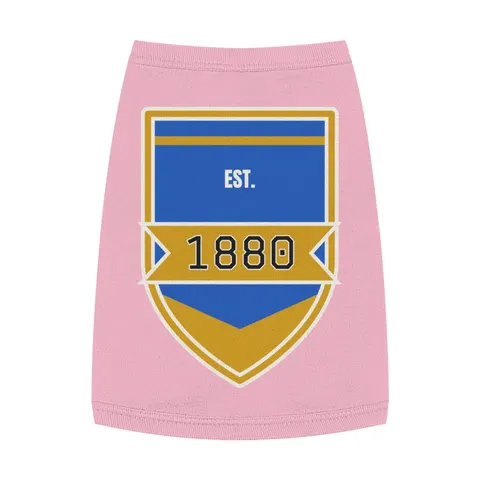 Southern 1880 Blue & Gold Block Pet Tank Top — front view