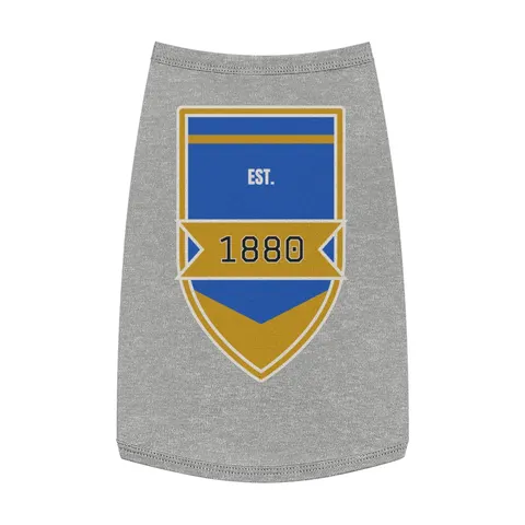 Southern 1880 Blue & Gold Block Pet Tank Top — front view