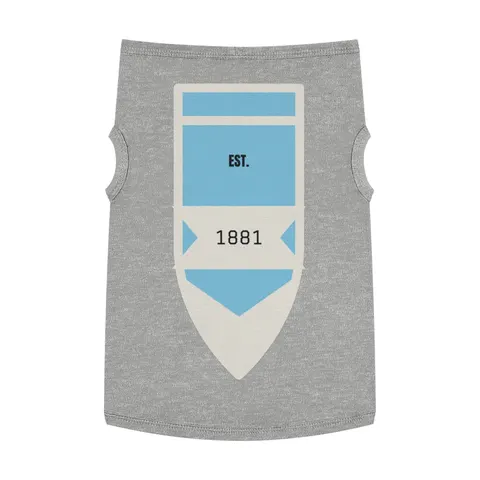 Spelman 1881 Sky Blue Elegance Pet Tank Top — front view