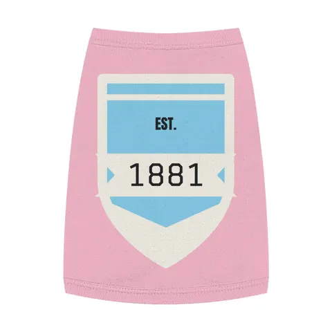Spelman 1881 Sky Blue Elegance Pet Tank Top — front view