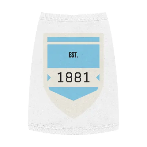 Spelman 1881 Sky Blue Elegance Pet Tank Top — front view