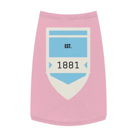 Spelman 1881 Sky Blue Elegance Pet Tank Top — front view