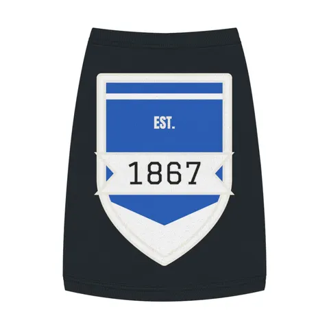 Saint Augustine's 1867 Blue & White Pet Tank Top — front view
