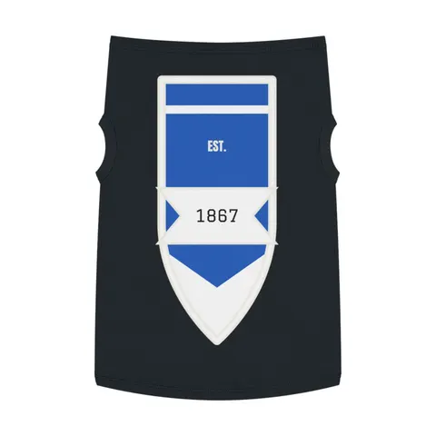 Saint Augustine's 1867 Blue & White Pet Tank Top — front view