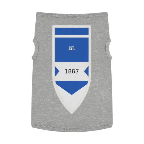 Saint Augustine's 1867 Blue & White Pet Tank Top — front view