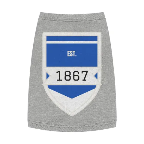 Saint Augustine's 1867 Blue & White Pet Tank Top — front view
