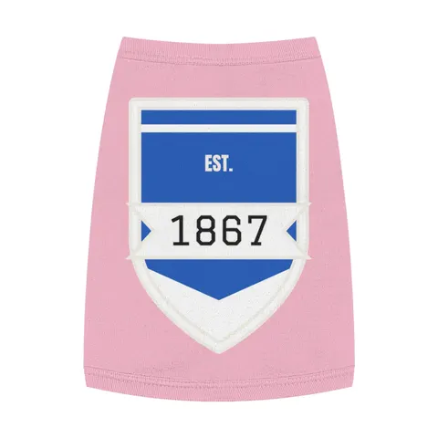 Saint Augustine's 1867 Blue & White Pet Tank Top — front view
