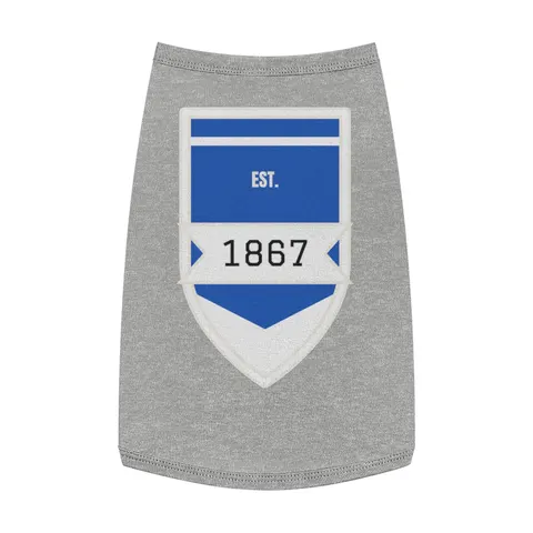 Saint Augustine's 1867 Blue & White Pet Tank Top — front view